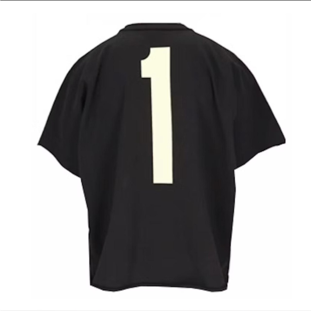 Black T-Shirt with Number 1 Print